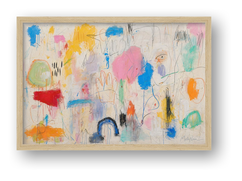 I Saw It First by Meta Noia, 45 × 30 cm limited edition Giclée print in an oak frame